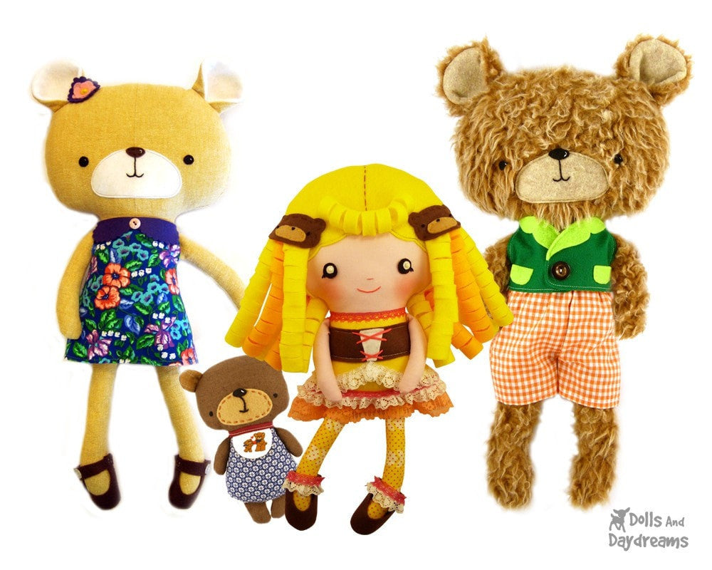 goldilocks and the three bears dolls