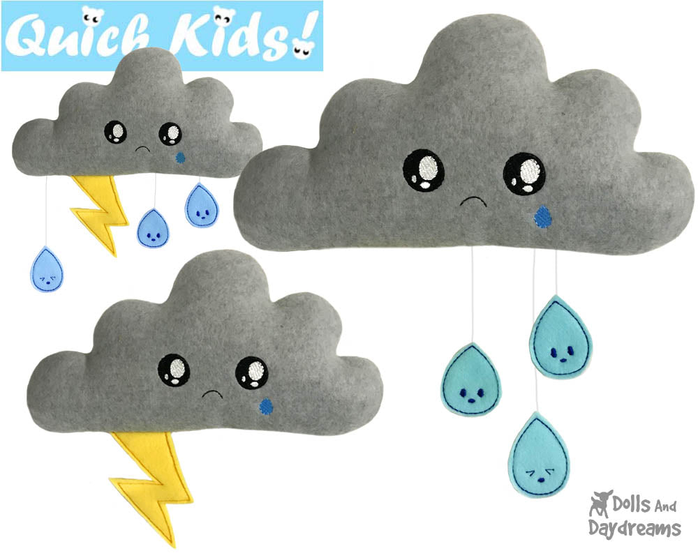 Download Ith Quick Kids Rain Cloud Pattern Dolls And Daydreams