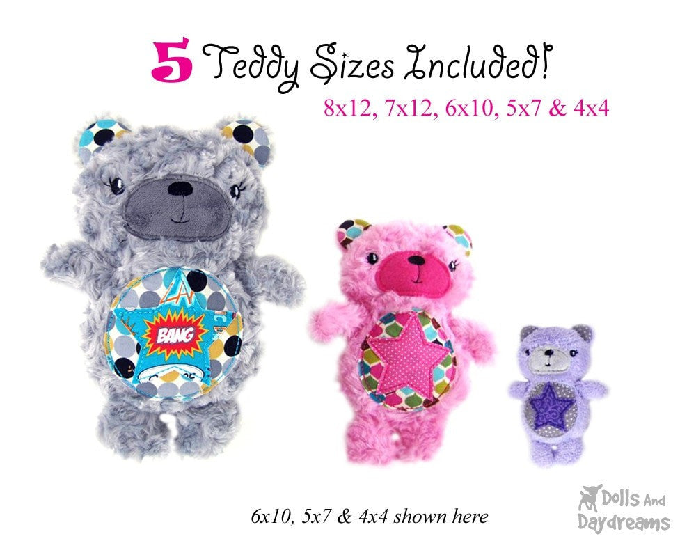 Download Embroidery Machine Teddy Bear Ith Pattern Dolls And Daydreams