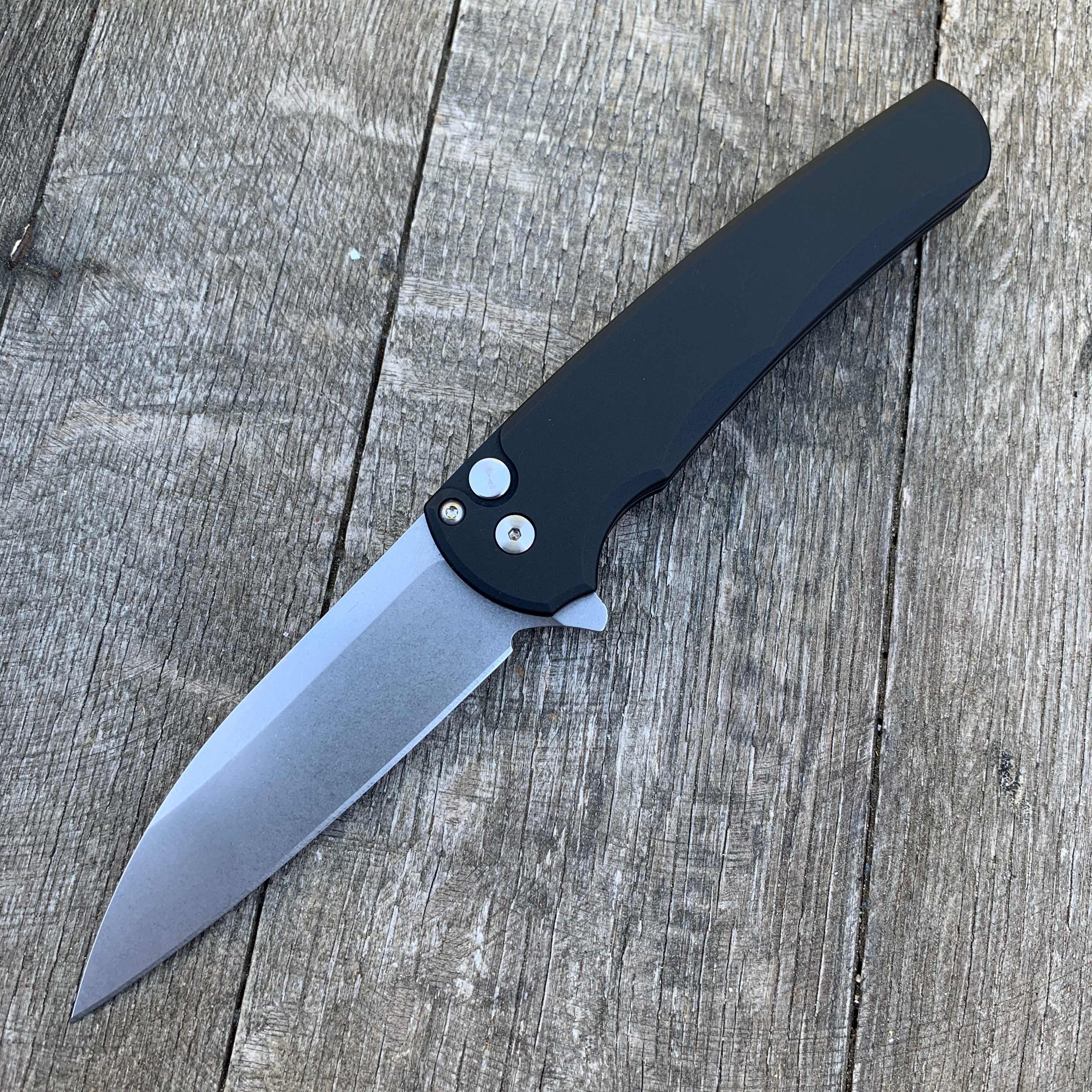 system miljø Effektiv Pro-Tech Malibu Wharncliffe Flipper Knife Black (3.3" Stonewash) –  GearBarrel.com
