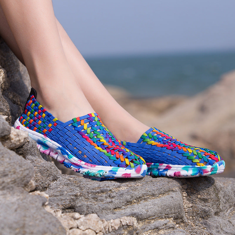 Zilool Fantasy Color Mesh Hand Woven Shoes