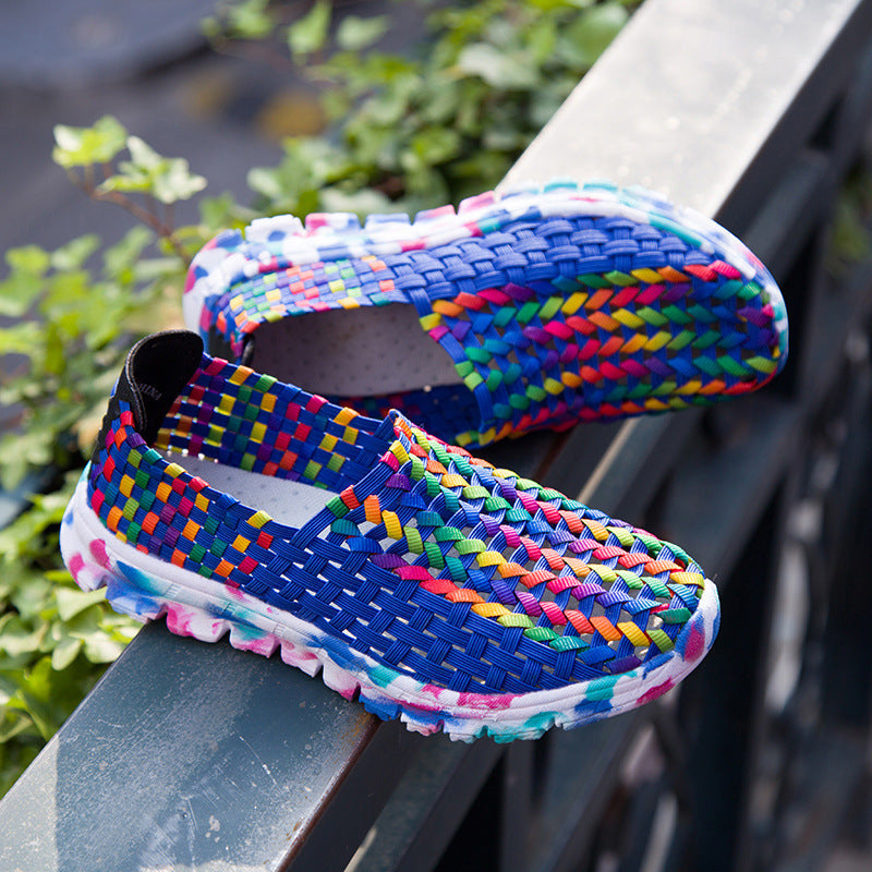 Zilool Fantasy Color Mesh Hand Woven Shoes