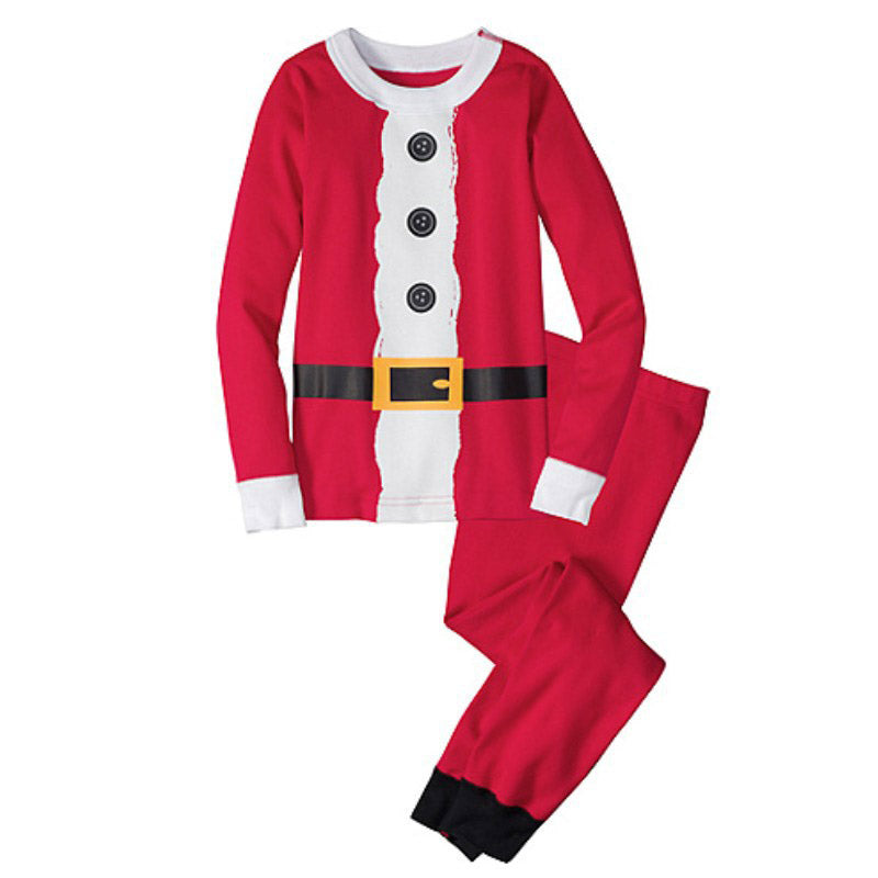 Christmas Family Matching Pajamas Christmas Santa Claus Red Sleepwear Sets 6