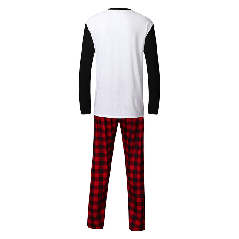 Christmas Family Matching Pajamas Sleepwear Sets Christmas Deer Top and Plaids Pants 20
