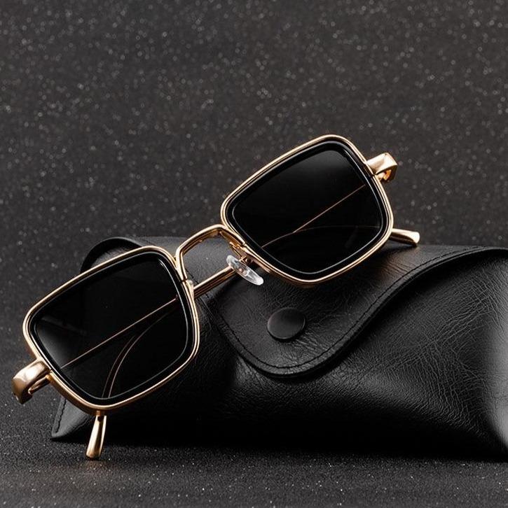 Men's Vintage Steampunk Retro Metal Square Sunglasses