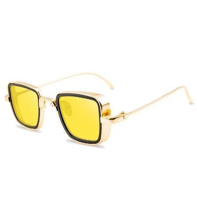 Men's Vintage Steampunk Retro Metal Square Sunglasses