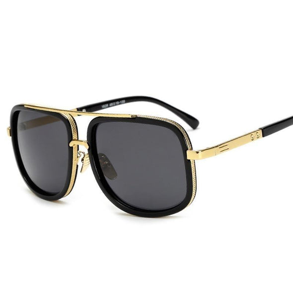 Men's Polarized Sunglasses Big Square Frame Luxury UV400 Retro Sunglas ...