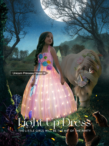 A model elegantly wearing a glowing light-up dress, demonstrating the perfect blend of contemporary fashion and LED technology.