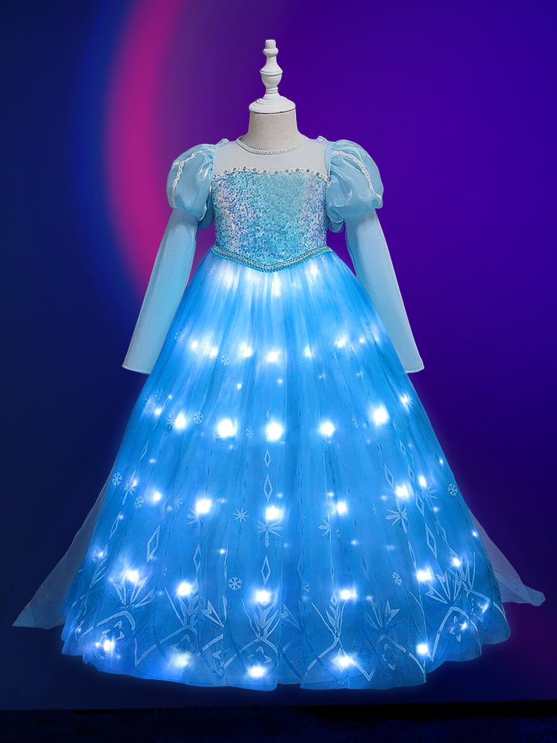 UPORPOR Light Up Princess Dress Christmas Costume for Girls Snow Halloween  for Girls Birthday Fancy Dress Up, 2-10 Years : : Toys & Games