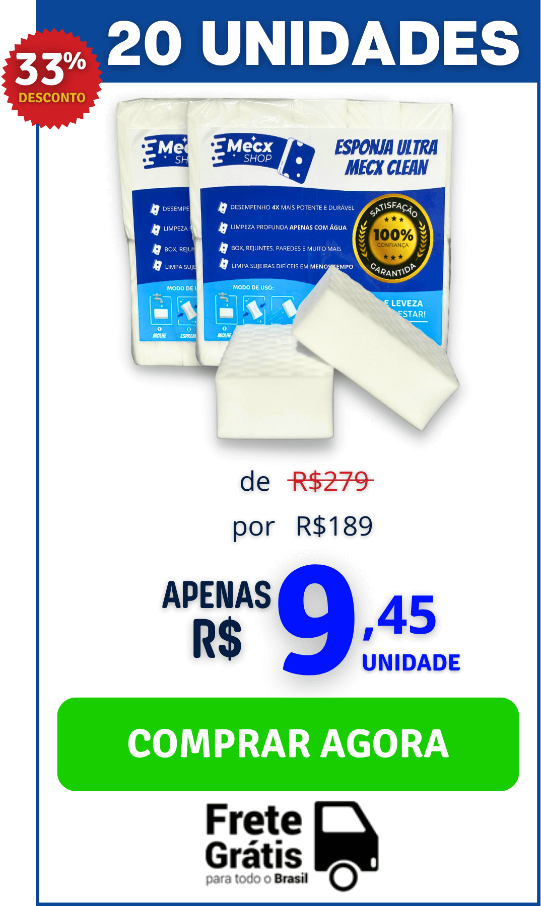 esponja magica ultra mecx clean 20 unidades oferta pagina de vendas