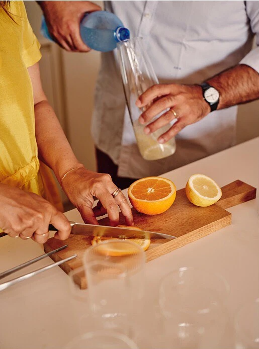 Preparing the Italian Spritz Cocktail