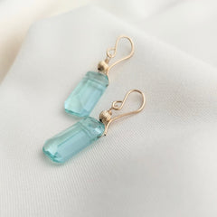 Aquamarine gemstone earrings