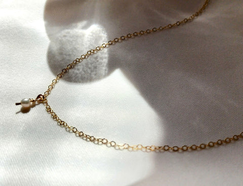 Pearl droplet necklace