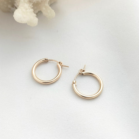 Classic gold hoop earrings