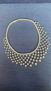 Graduating Diamond Necklace with Pear Diamond Drops