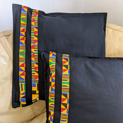 Black Kente Cushion