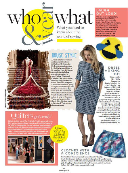 Sew Now Magazine July Sheath Dress Workshop