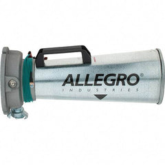 Allegro - 16-3/4 Inch Long, Galvanized Steel Venturi Style Pneumatic Blowers - 1/2 Inch NPT, 7.31 Inch Base Diameter, 6 Inch Face Diameter - Americas Tooling