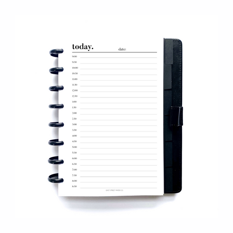 Daily Dated Day On One Page Printed Planner Inserts - A6 Ringbound