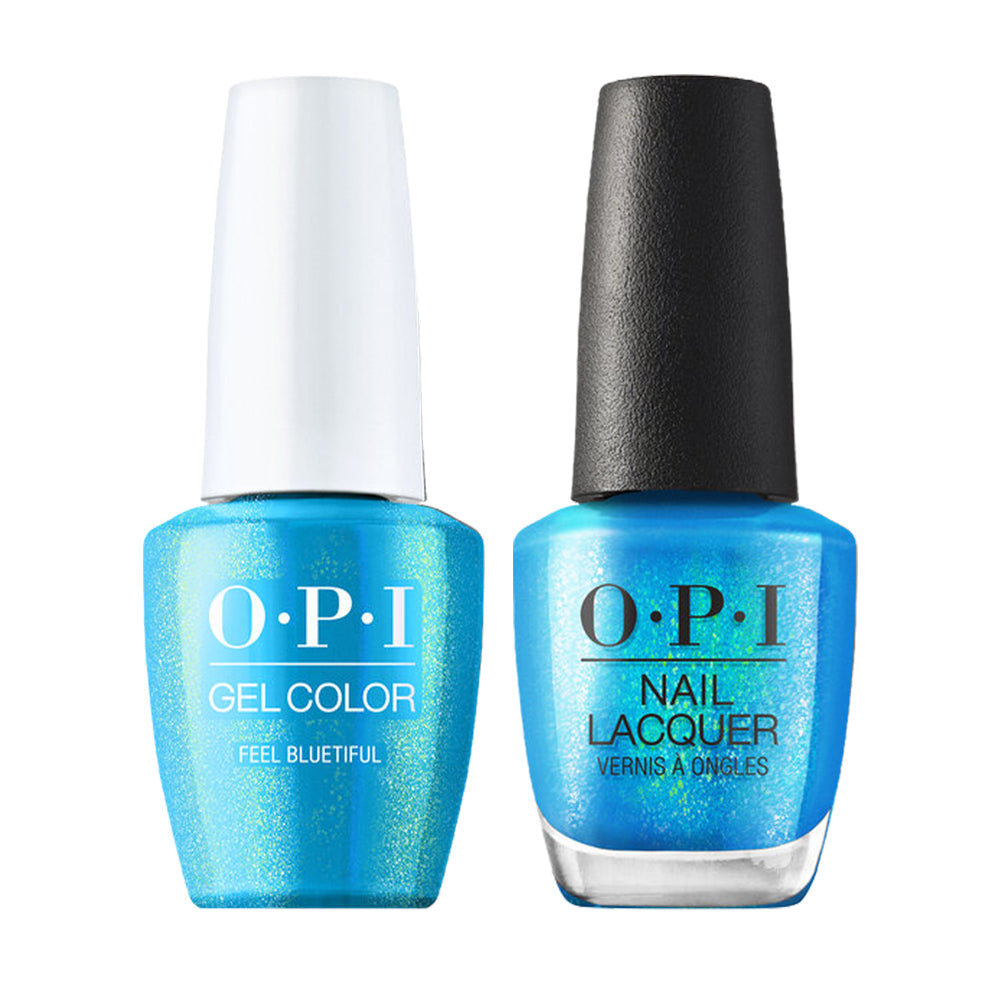 OPI B08 Feel Bluetiful - Gel Polish & Matching Nail Lacquer Duo Set 0.5oz