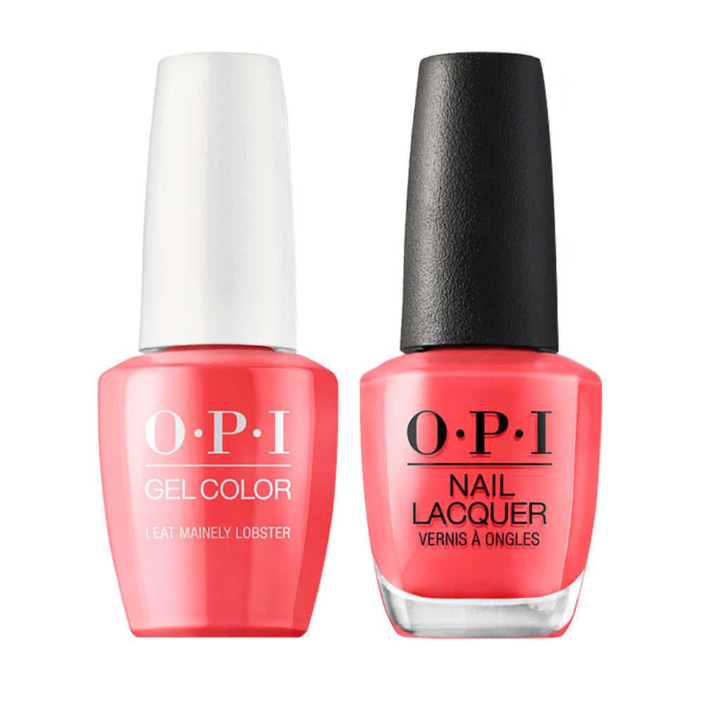OPI T30 I Eat Mainely Lobster - Gel Polish & Matching Nail Lacquer Duo Set 0.5oz