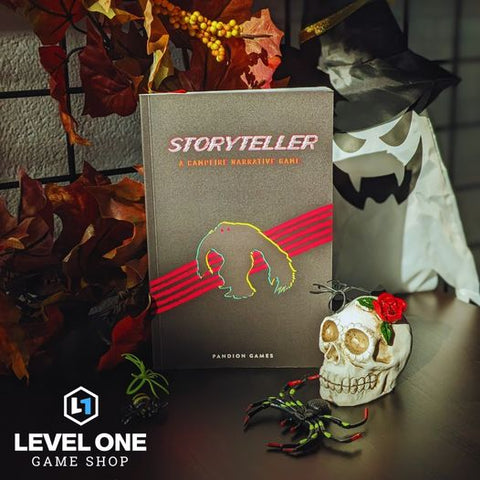Cover of Storyteller, a campfire narrative role playing game published by Pandion Games