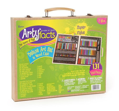 Arty Facts Premium Art Set in Wooden Case - 131 pieces – Acapsule Toys