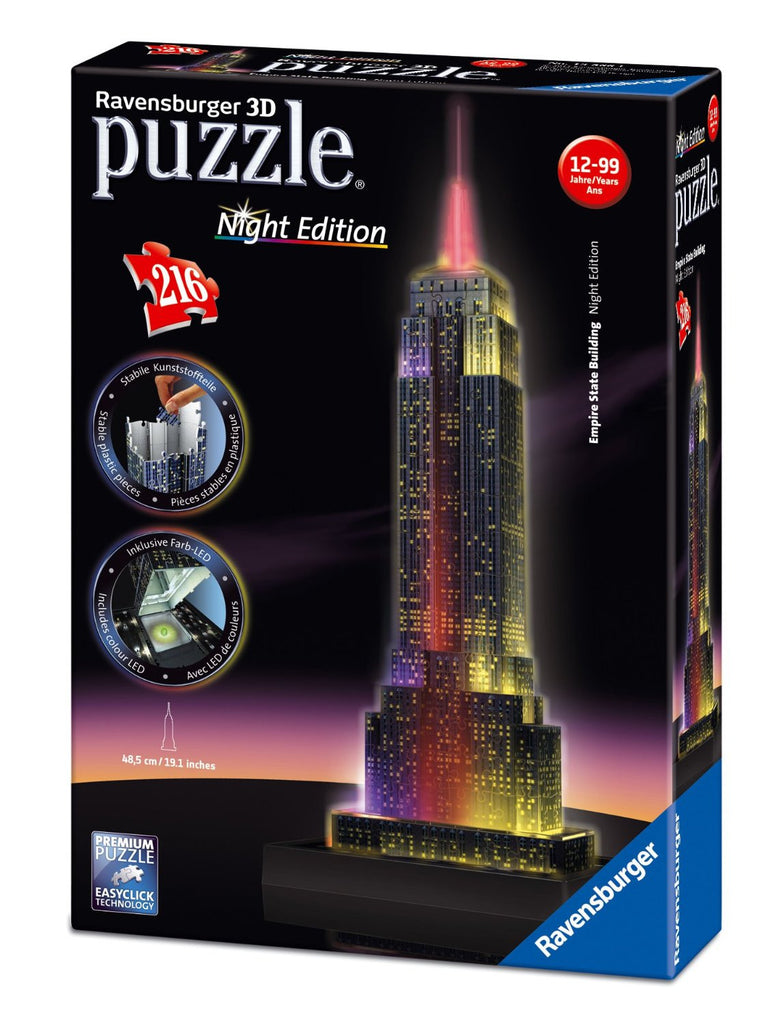 Schat paperback Grappig Ravensburger Empire State Building Night Edition 3D Puzzle, 216 Pieces –  Acapsule Toys and Gifts
