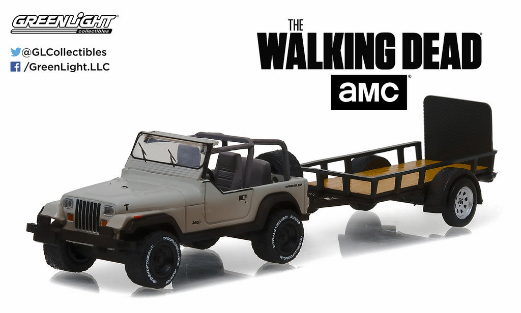 The Walking Dead Michonne's Jeep Wrangler and Utility Trailer 1/64 Die –  Acapsule Toys and Gifts