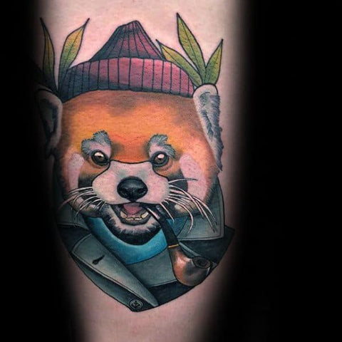 Liverpool Tattoos Orrell Park  The most adorable black and grey red panda  design by David DM for all enquiries and bookings  Facebook