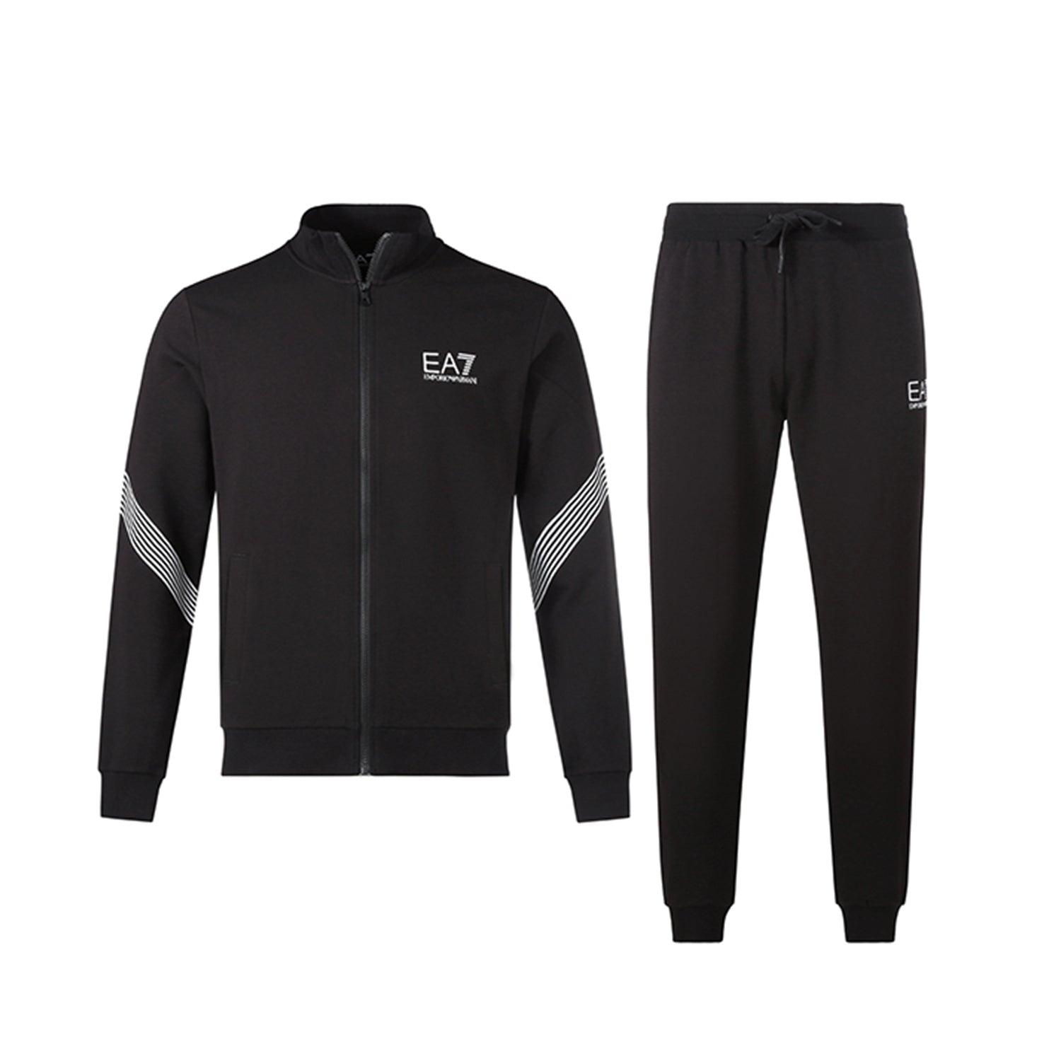 EA7 Emporio Armani Black Zip Up Tracksuit – Mush Clothing