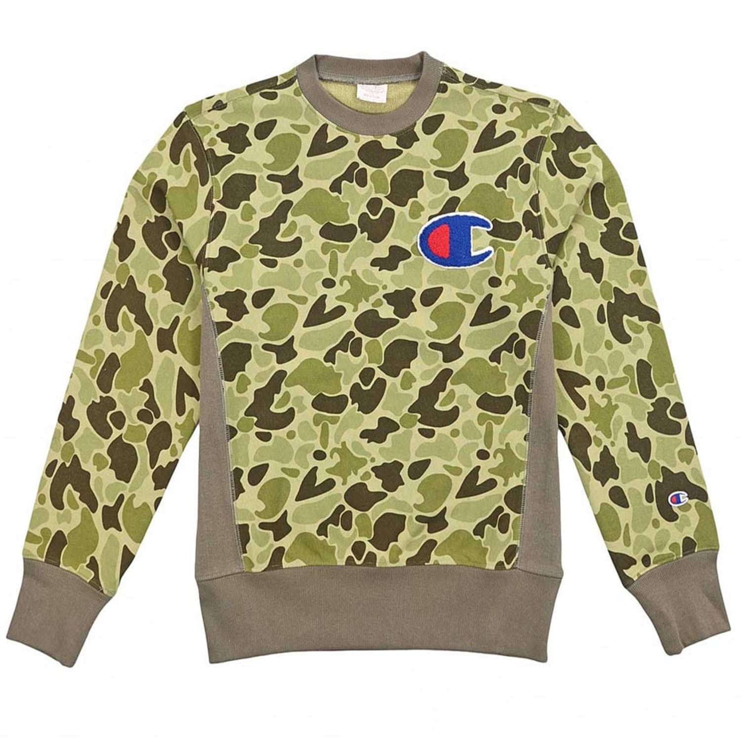 champion camo crewneck