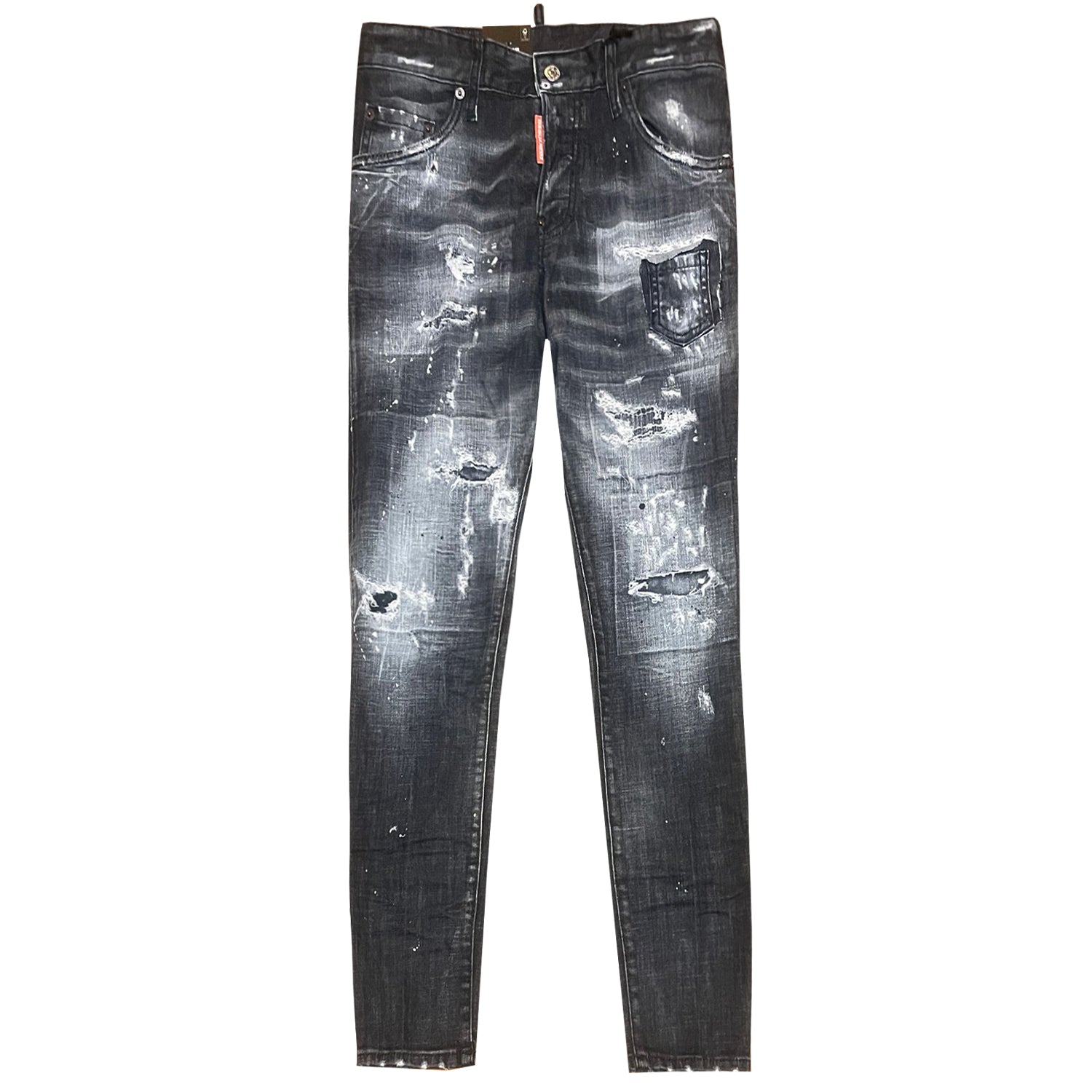 宅送] JEANS ☆DSQUARED2☆ICON スプラッタープリントデニム 価格は