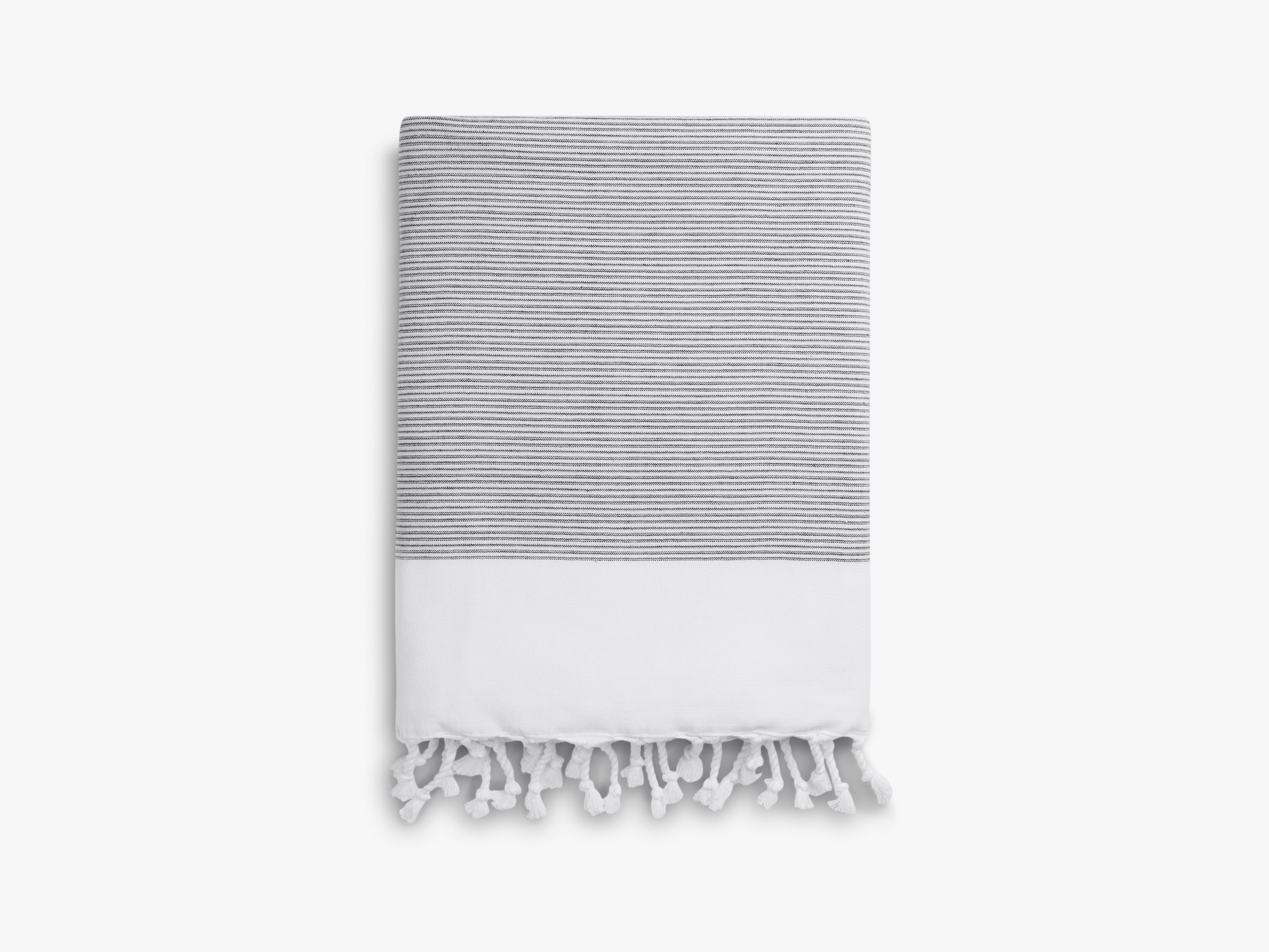 black and white striped beach towel