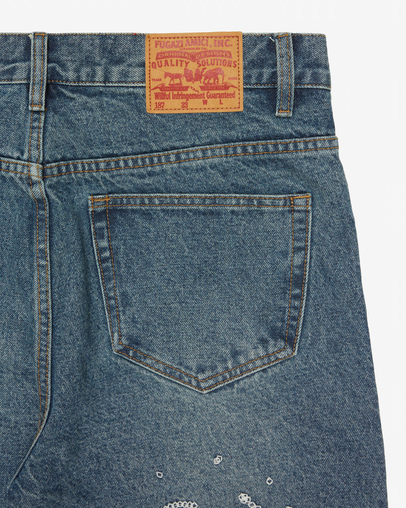 Chain Splatter Jeans Dark Washed (Store) – FUGAZI®