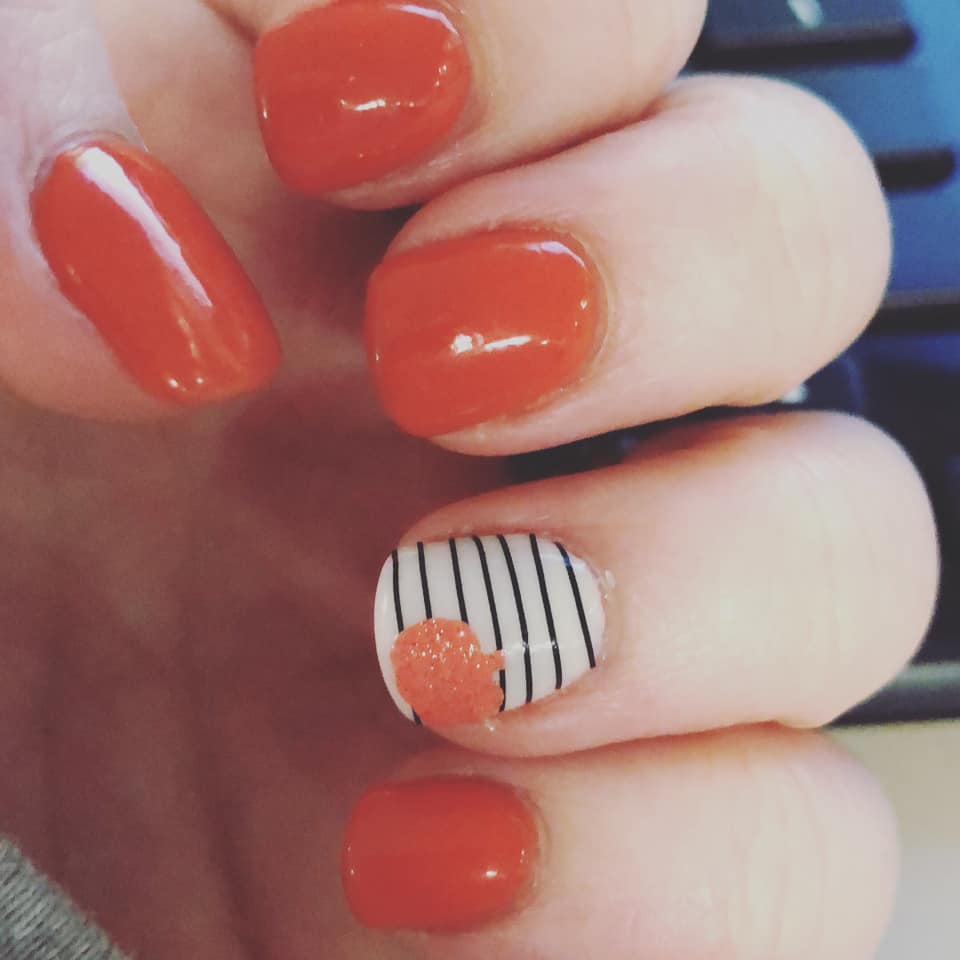 Revel Nail Dip Powder Halloween Stripes