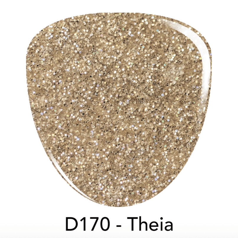 Gold Glitter Dip Powder, D170 Theia. Get the look with dip powder Revel Nail