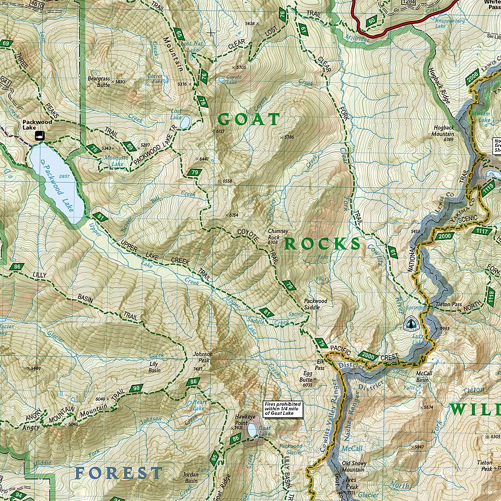 823 :: Goat Rocks Norse Peak and William O. Douglas Wilderness Areas [Gifford Pinchot Mt. Baker-Snoqualmie and Okanogan-Wenatchee National Forests] Map Trails Illustrated Maps EVMAPLINK 
