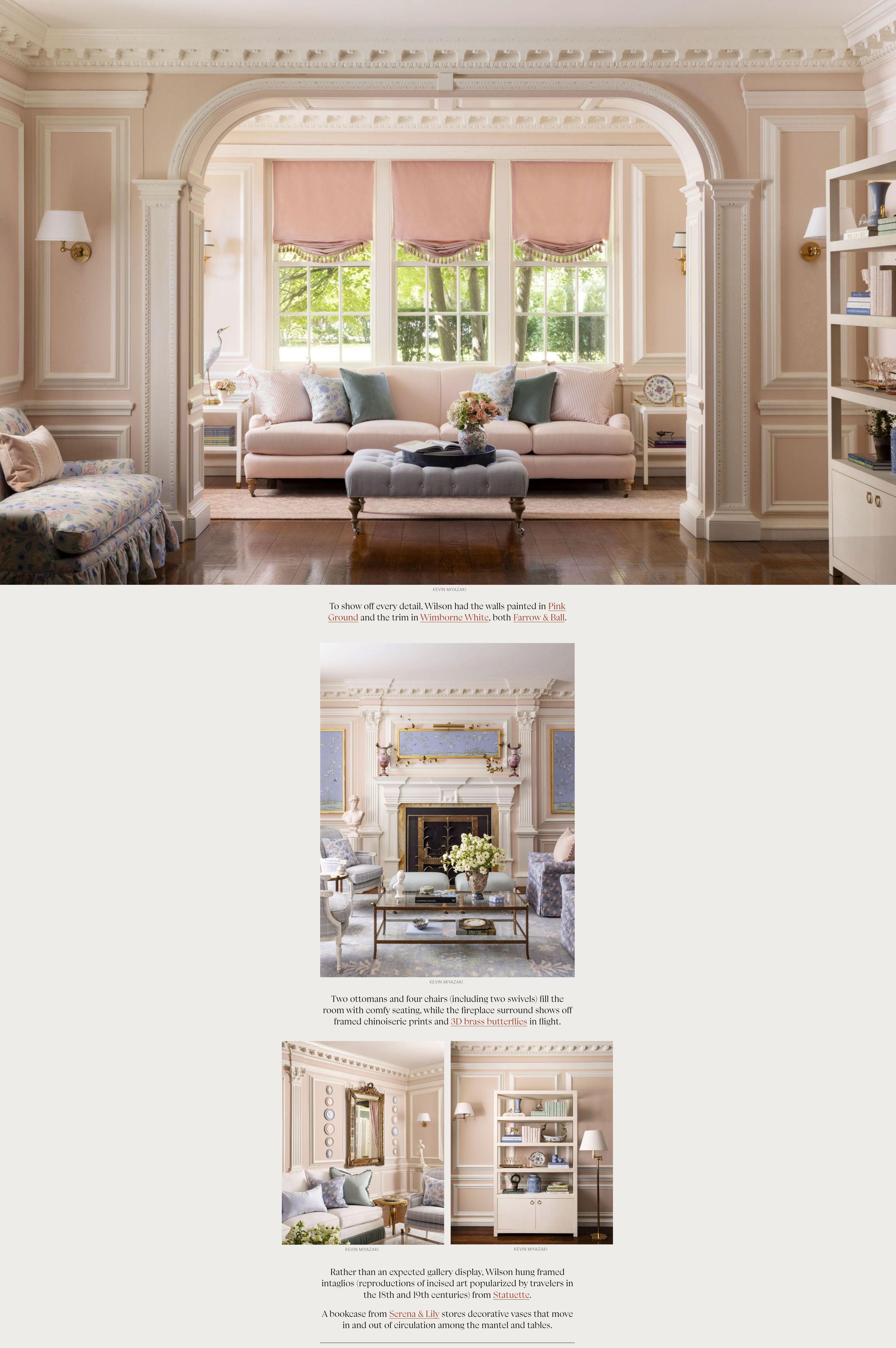 House Beautiful - This Elegant Living Room Was Inspired by Downton Abbey