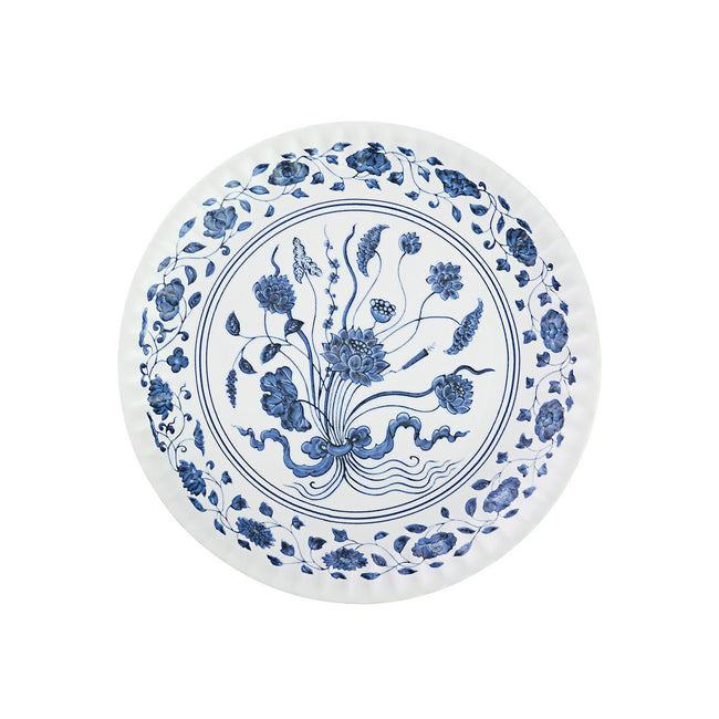 Blue & White Botanical Melamine Plate Set