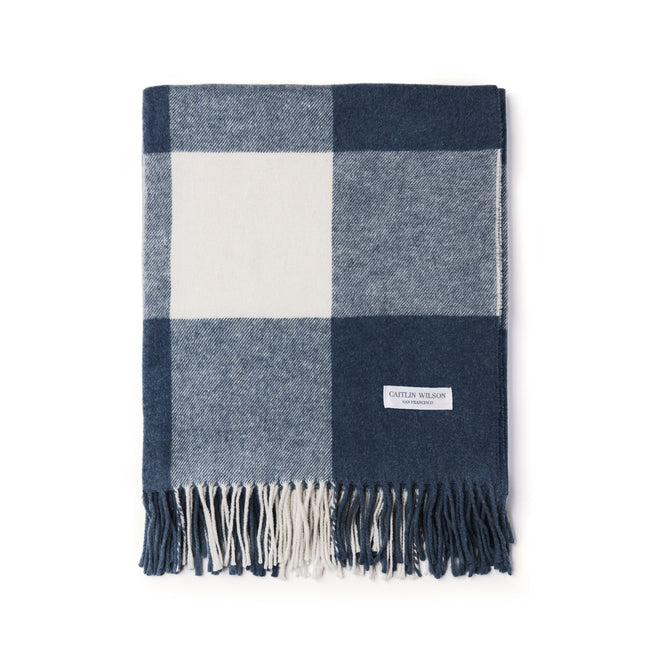 Grande Check Throw in Navy