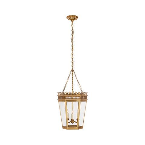 Warwick Medium Lantern in Antique Burnished Brass