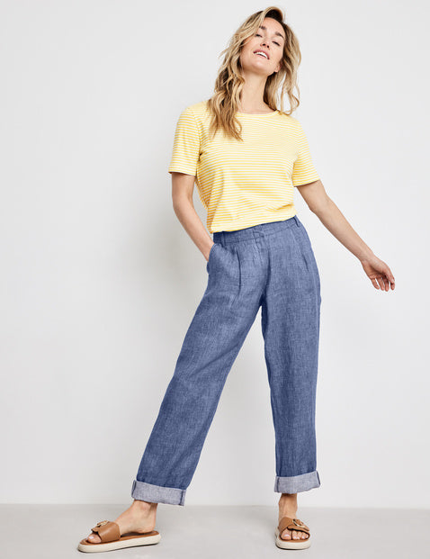 Riani Wide Leg Linen pants – Optionsforher