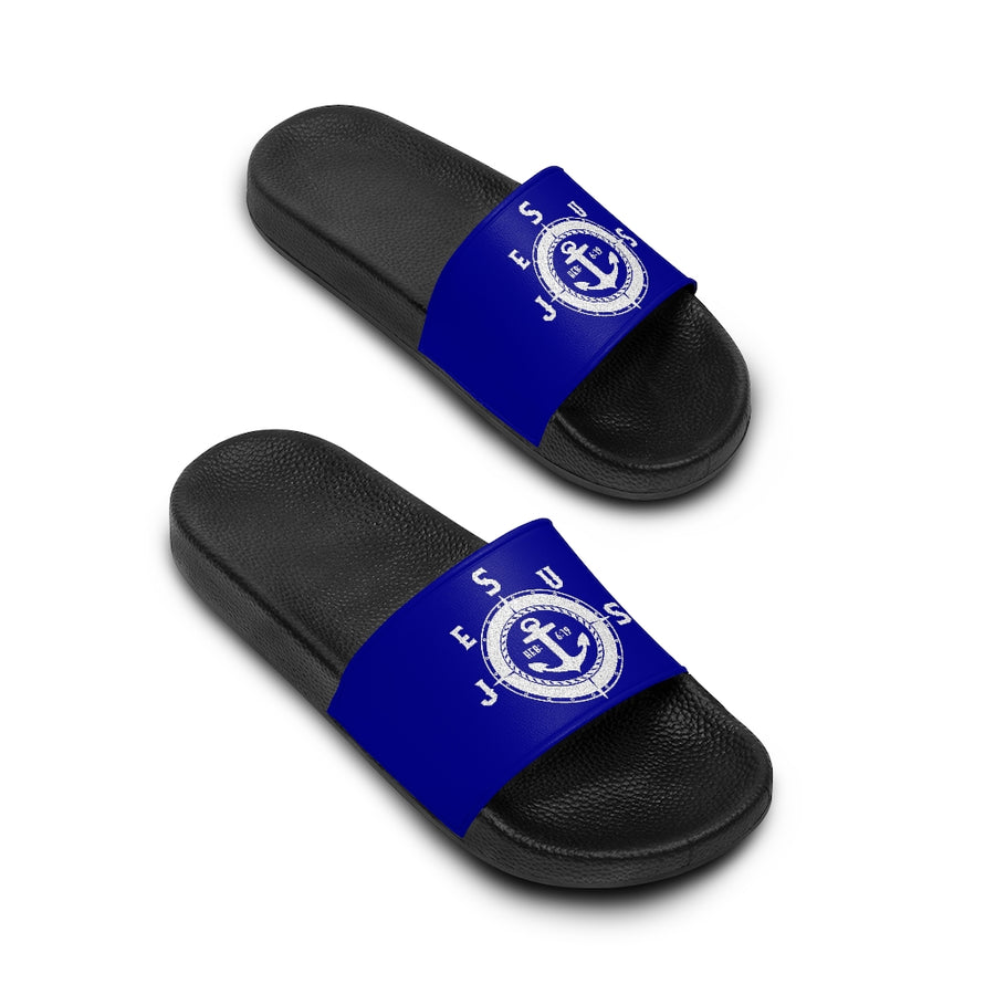 JESUS OUR Women's Slide Sandals (blue)