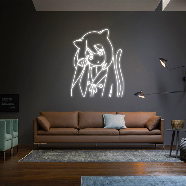 Anime Cat Girl Neon Sign