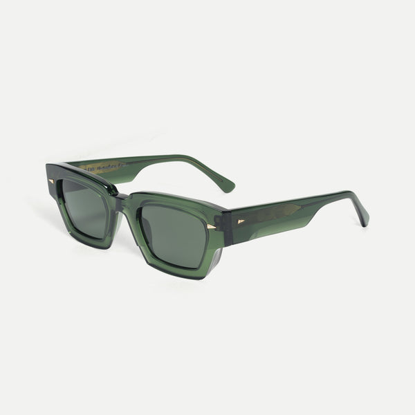 Black Oversized Lightweight Square Tinted Sunglasses with Green Sunwear  Lenses - Darlene