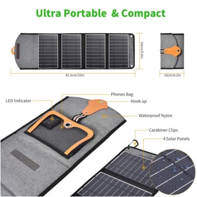 CHOETECH SC005 22W Portable Waterproof Foldable Solar Panel 