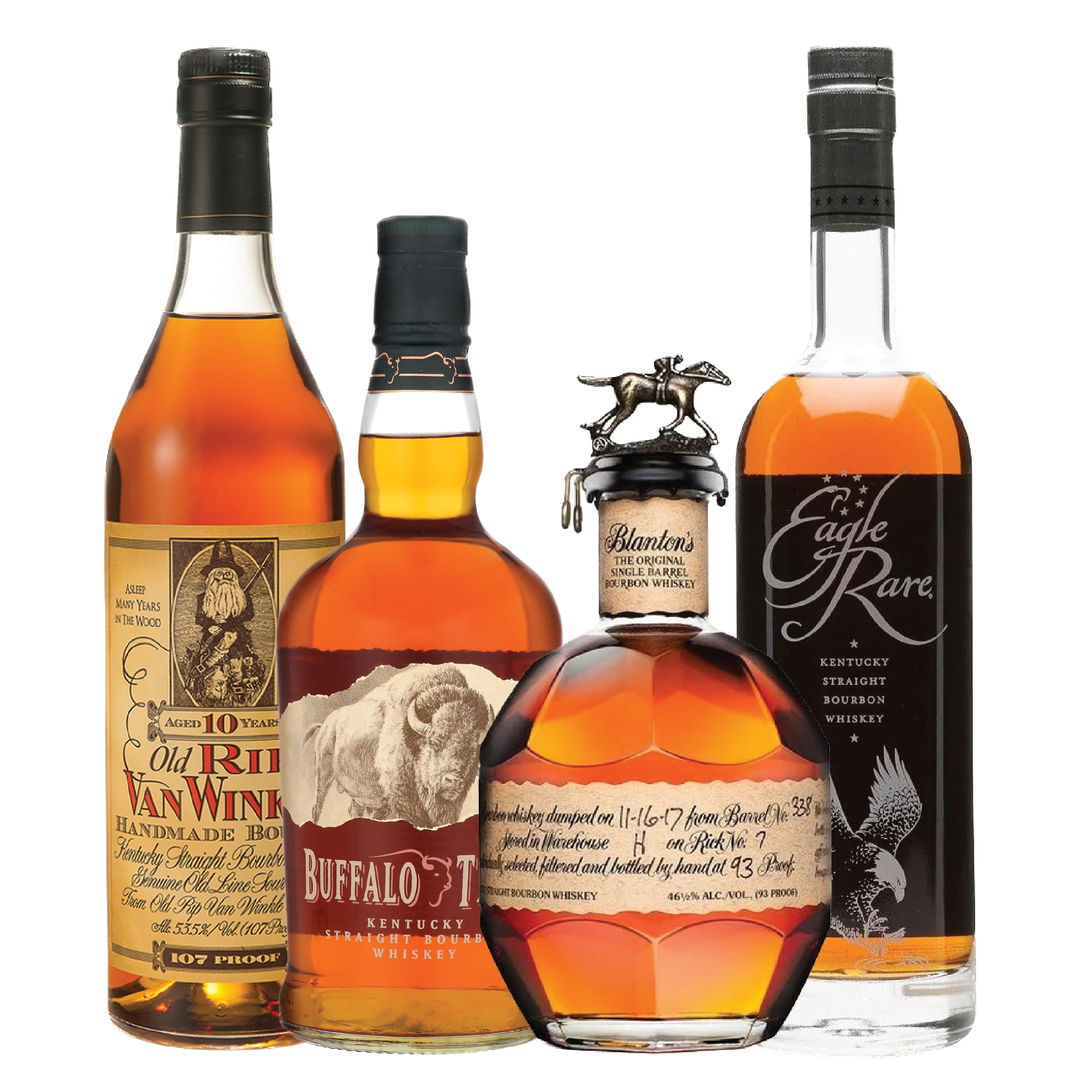 Buffalo Trace, Blanton's Single Barrel, Eagle Rare and Pappy Van Winkle 10 Bundle