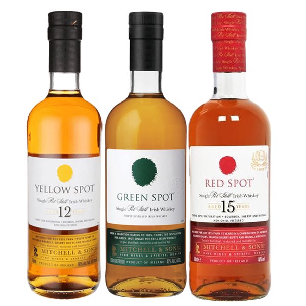 Yellow Spot, Red Spot and Green Spot Irish Whiskey Bundle