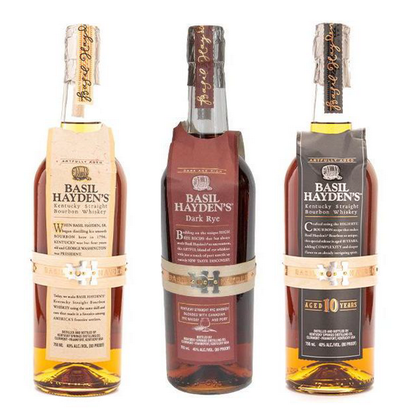 Basil Haydens, Basil Hayden Dark Rye, Basil Hayden 10 yr Bourbon Package